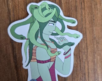 Medusa Vinyl Sticker: Greek Mythology Decal for Journals, Notebooks, and Kindles
