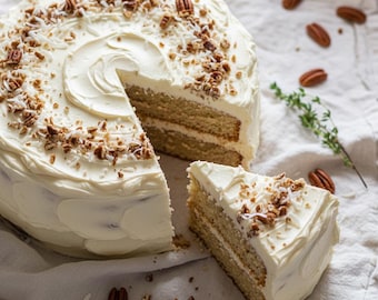 Elegant Italian Cream Cake Recipe Printable PDF | Instant Download Dessert Guide