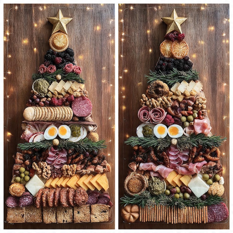 Festive Christmas Tree Charcuterie Board Recipe PDF - Etsy