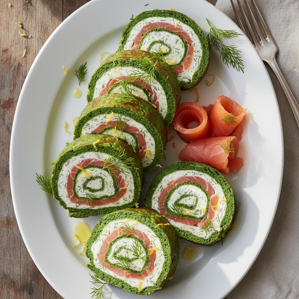Smoked Salmon Spinach Roulade Recipe, Keto Appetizer (PDF Pattern) - Etsy
