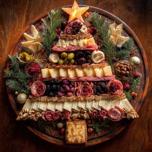 Festive Christmas Tree Charcuterie Board Recipe PDF