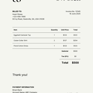 Invoice Template