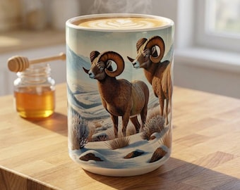 Keramische mok schapen | Leuke koffiekop voor boerderijdieren