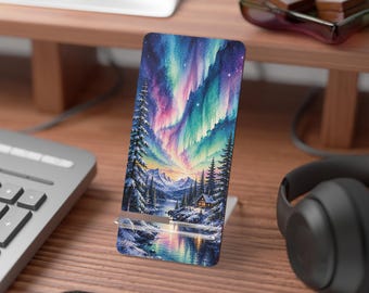 Aurora Borealis Winter Landscape Mobile Display Stand