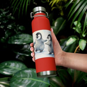 Penguin Insulated Water Bottle 22oz | Cute Animal Flask, Eco-Friendly Travel Mug, Stainless Steel Water Container, Perfect Gift for Kids