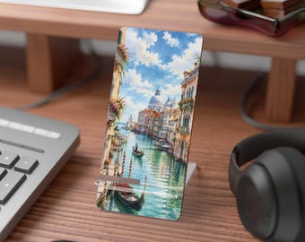 Venice Canal Watercolor Phone Stand | Mobile Display Stand