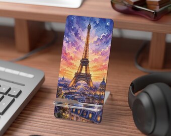 Eiffel Tower Sunset Phone Stand | Mobile Display Stand for Smartphones