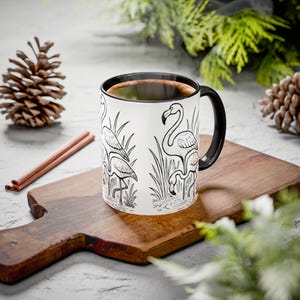 Flamingo Mug: Tropical Coffee Cup, Bird Lover Gift
