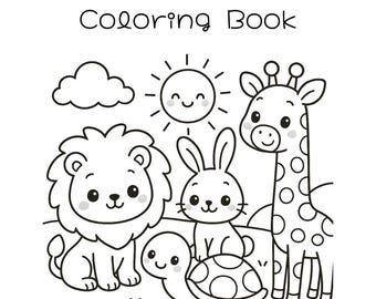Cute Animals Coloring Book