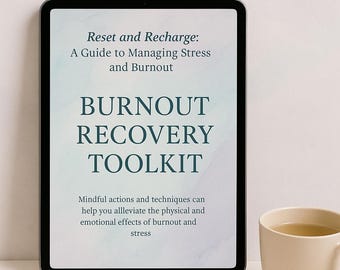 Burnout Recovery Toolkit | Mental Health Printable PDF | Self-Care & Mindfulness Workbook | Digital Download for Stress Relief
