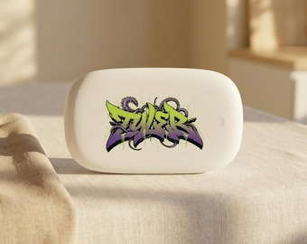 Neon Graffiti Logo UV Phone Sanitizer and Wireless Charging Pad | Urban Street Art