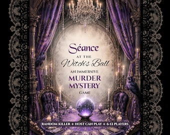 Host Can Play Murder Mystery | Immersive Witch Dinner Party Game | Halloween Whodunit | Printable Adult Party | 6–12 Players