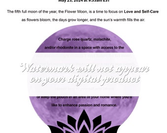 2024 Full Moon (Flower Moon) Ritual Instructions for Love & Self-Care