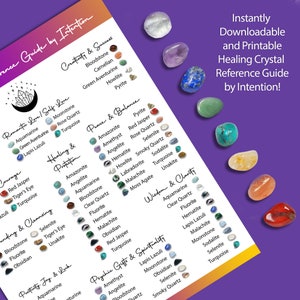 Healing Crystal Reference Guide: Gemstone Properties Chart (PDF) - Etsy