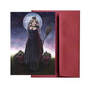 Capricorn Zodiac Witch Greeting Card image 6