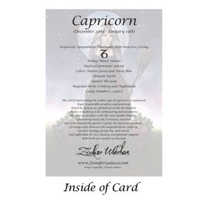 Capricorn Zodiac Witch Greeting Card image 3