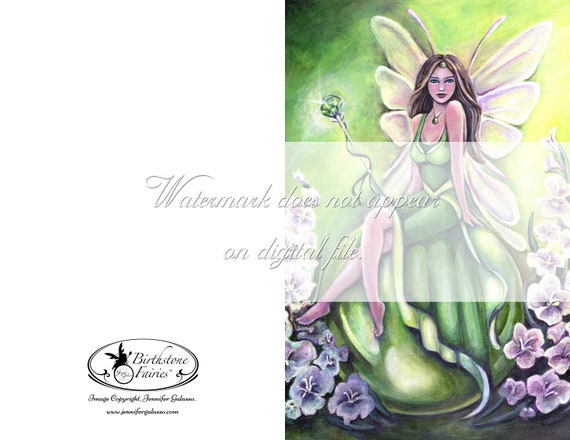 August Birthstone Fairy Greeting Card digital Download - Etsy