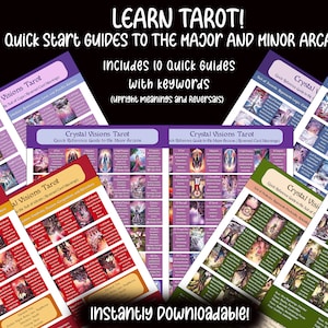 Tarot Cheat Sheets: Keywords, Colors, Elements, Astrology, Numerology, Yes/No, Timing, Seasons, & Cardinal Directions image 1