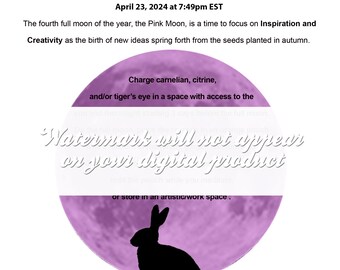 2024 Full Moon (Pink Moon) Ritual Instructions for Inspiration & Creativity