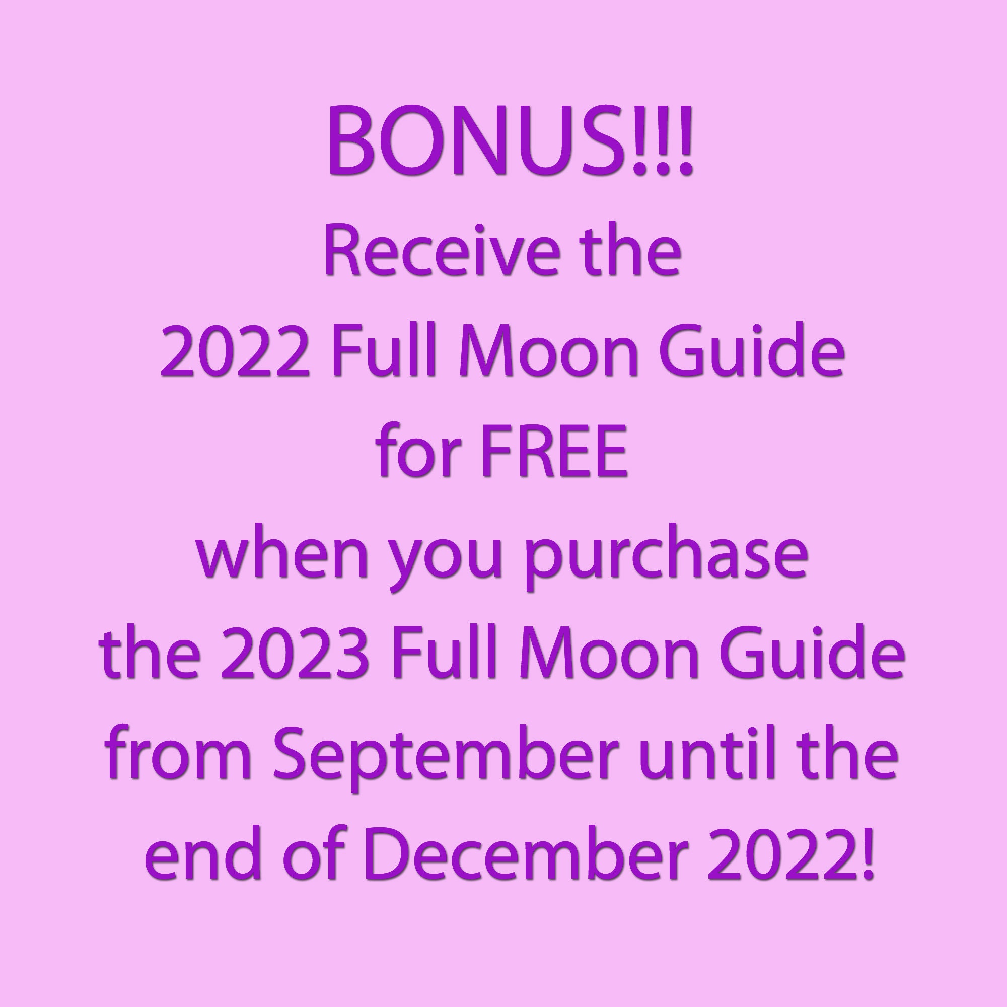 2023 Full Moon Guide Etsy UK