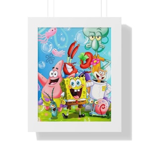 SpongeBob SquarePants Wall Art Print | Fun Cartoon Poster for Bedroom or Living Room Decor