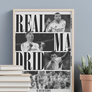 Real Madrid Poster | Football Wall Art | Soccer Club Decor Print PNG