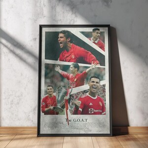 Cristiano Ronaldo Poster | Soccer Wall Art | Football Room Decor Print PNG