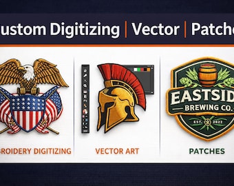 Digitalizacja haftu na zamówienie, grafika wektorowa, usługi projektowania naszywek