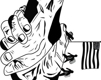 Unterstützen Sie unsere Helden - Militär-Handschlag-Design | Patriotischer veteran SVG | Digital Download”