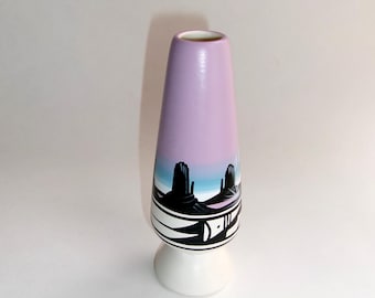 Vintage Navajo Pottery Bud Vase-Hand Painted/Hand Crafted by Navajo Artisan Signed