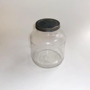 Vintage / Antik Duraglas Kaffee? Vorratsdose mit Original Zinn Deckel -