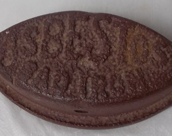 Vintage/Antique Asbestos Cast Sad Iron-Door Stop/Book End-Shabby Decor-Painted-FREE Shipping