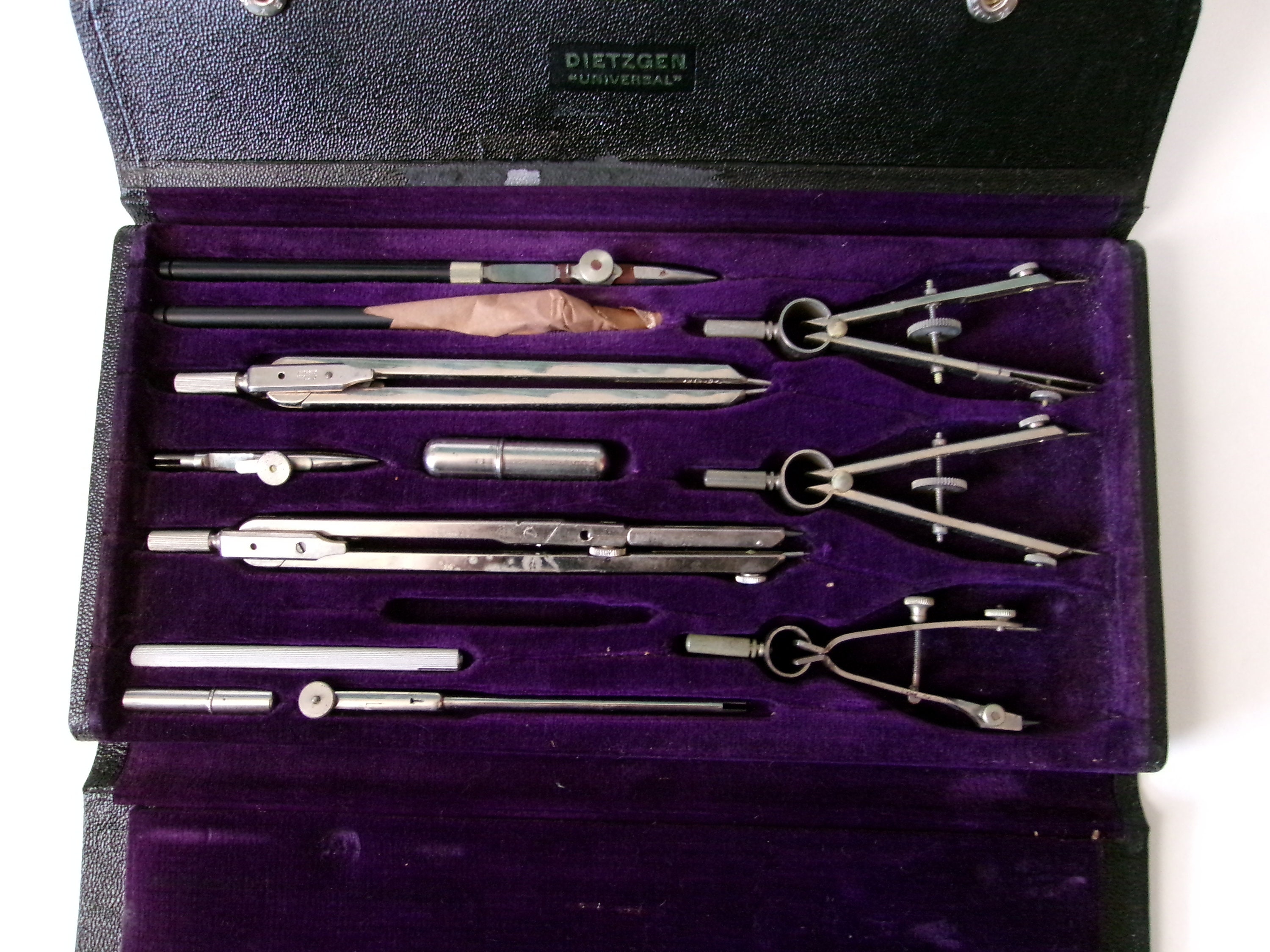 Vintage 1940s 1097 LC DIETZGEN Universal Drafting Set-engineer
