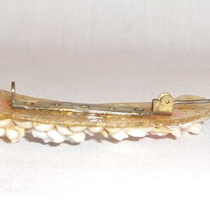 Vintage 1940s / 1950s Handmade Sea Shell Brooch / Pin-plastic Back-tiny ...