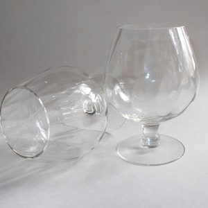 Pair of Vintage 1980s Cognac or Brandy Snifters-Nice Ping when Thumped