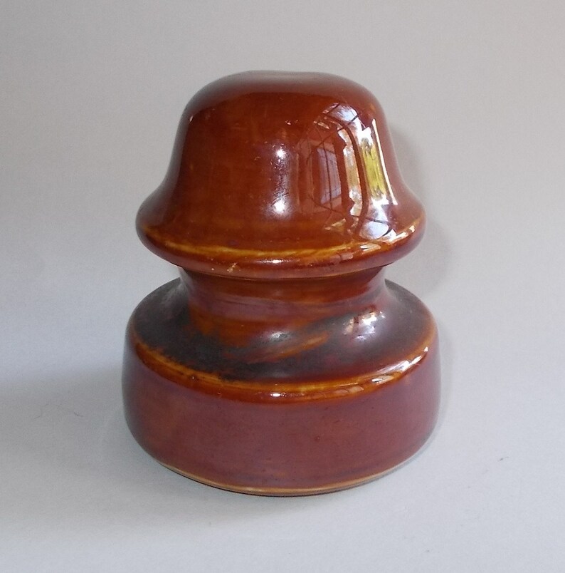 Vintage Brown Glass Unmarked Insulator31/4 Diameter x Etsy