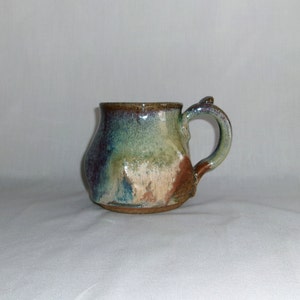 Vintage Handcrafted Stoneware Studio Pottery Cup/Mug w Thumb Guard-Unsigned