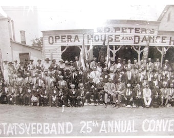 Vintage PHOTO COPY Fredericksburg Texas Statsverband Convention 1926-24"L x 8"H