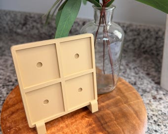 Magnetic Display Frame Only – Holds 4 Magnets | Includes Stand + Slanted Feet | Perfect for 2x2 Magnets