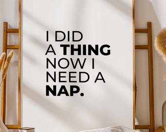 Funny ADHD Quote Poster: Neurodivergent Printable Wall Art (Digital Download