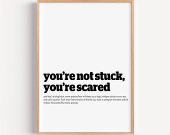 Motivational Profanity Art Print: Tough Love Snipzy Style (Digital Download, PDF Bonus File Included