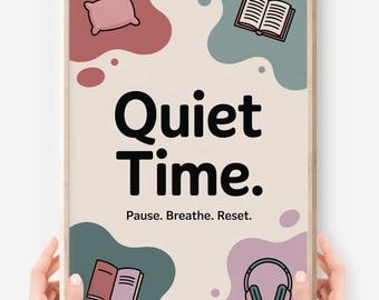 Calm Down Corner Printable: Quiet Time SEL Classroom Poster (Digital Download)