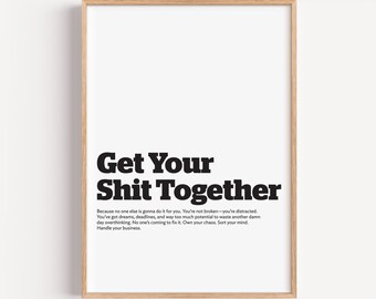 Profane Motivational Poster: Funny No BS Office Decor (Digital Download)