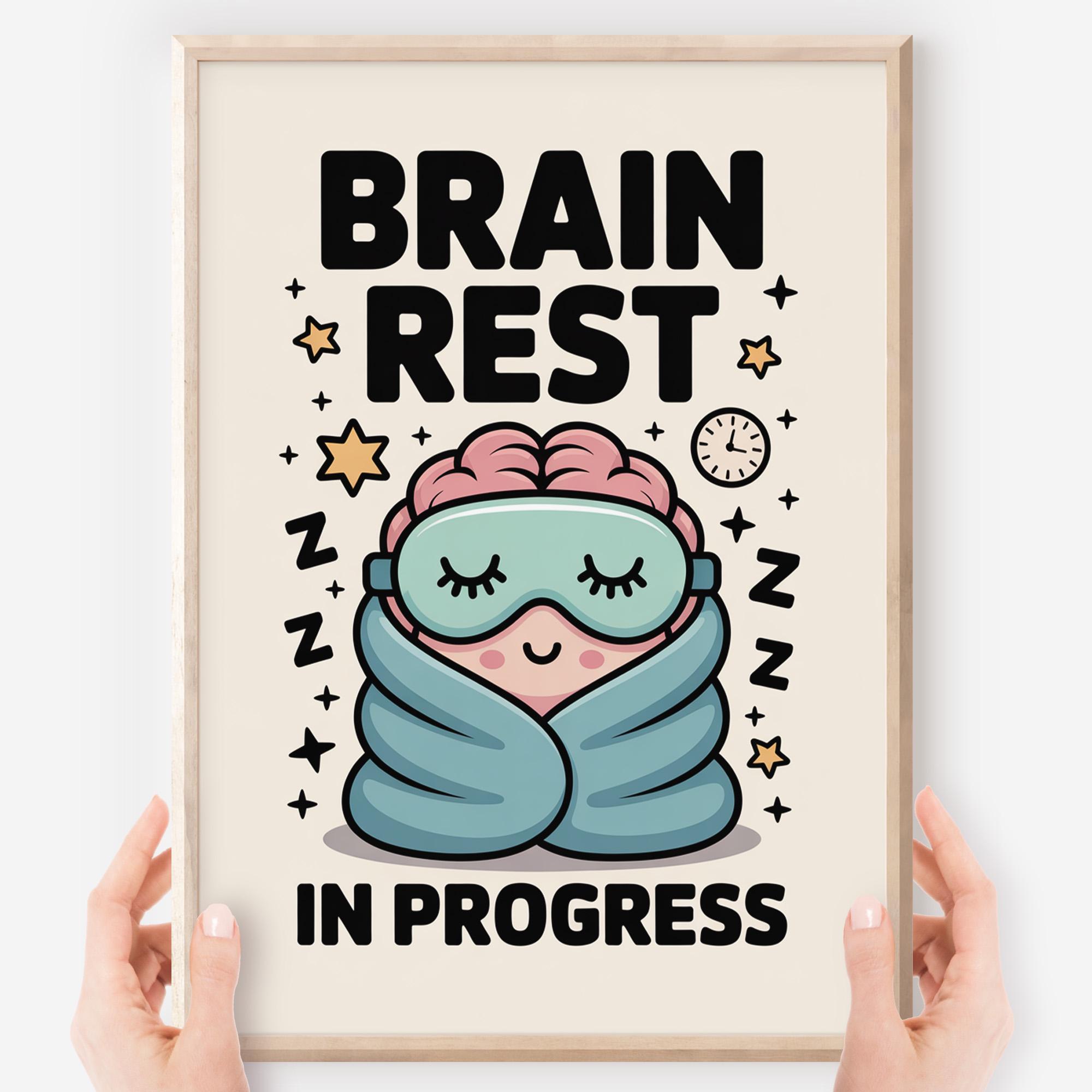 Brain Rest Poster: ADHD Mental Health Art for Kids (digital Download ...