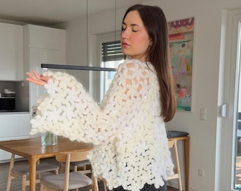 Bloom Cardigan - Premium Crochet Pattern incl. Video (PDF in English, French and German) / Crochet pattern / Patron de crochet