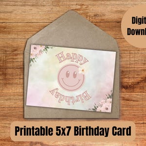 Carte de joyeux anniversaire : design classique, message édifiant (téléchargement numérique)