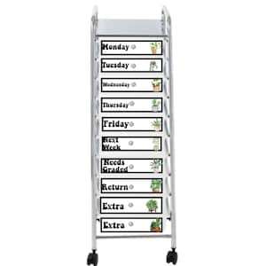 Labels voor winkelwagens met 10 lades
