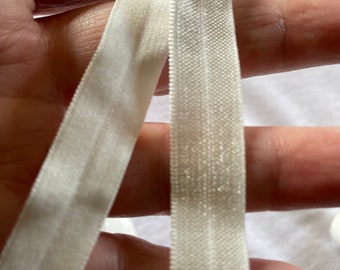 1/2&quot; Fold-Over Elastic Ivory Very Good  Stretch 5&quot; to 8 &quot; Shipping from USA