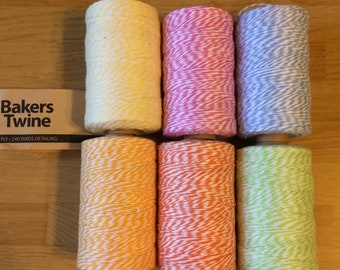 240 yards Baker's Twine 100% Cotton 6 Ply Available in 2 Colors  Next day shipping from USA