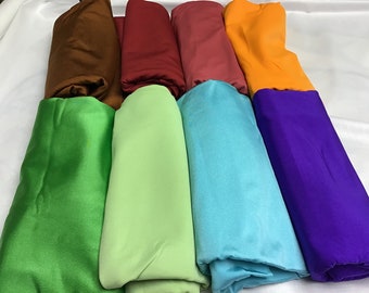 4-Way Stretch Solid Colors Lycra Available in 8 Colors 60” wide 1 yard long Each Piece